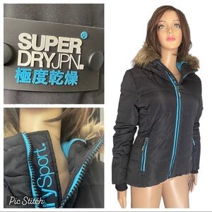Superdry hooded fur
Polar Sports Puffer Jacket black‎ size XS